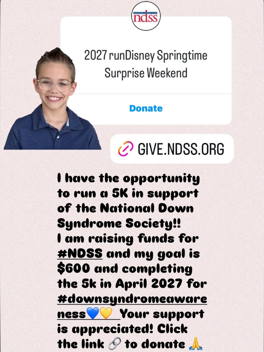 National Down Syndrome Society Fundraiser & 5K - Picture 1 of 2